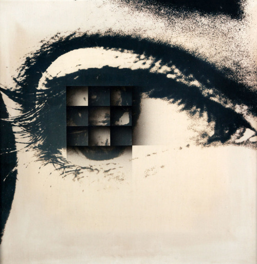 thatsbutterbaby: Bruno Di Bello, L’Oeil Andalou, 1974.  Emulsified canvas, cm. 50 x 50.&n