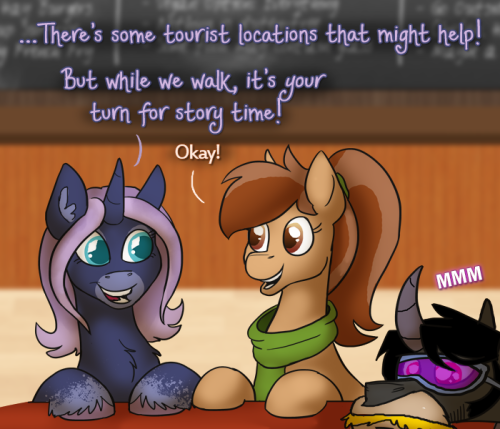 ask-king-sombra:  HAY… BURGERS… ARE ACTUALLY…. DELICIOUS  =O!!…heh, Sombra looks oddly cute with that sammich in his mouth like that. xp