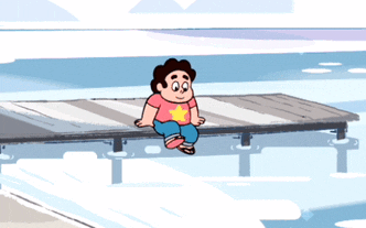 I think Steven kicking his feet off the dock while waiting for the Gems to return