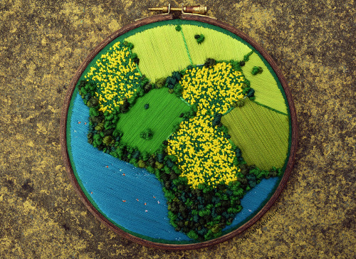 escapekit: Embroidered Landscapes UK-based artist Victoria Rose Richards creates stun