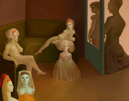 Leonor Fini (1908–1996)Rasch, rasch, rasch, mein puppen warten ,1975oil on canvas