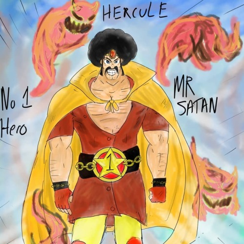 What if Hercule was in BNHAQuirk: Devil Smoke#artoftheday #artistsoninstagram #dbz #hercule #mrsatan