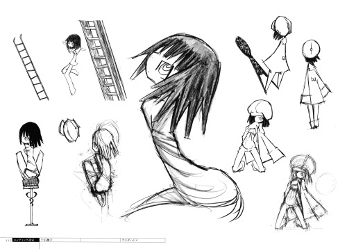 artbooksnat:Hajime Ueda’s (ウエダ ハジメ) Bakemonogatari character designs as seen in the ending animati