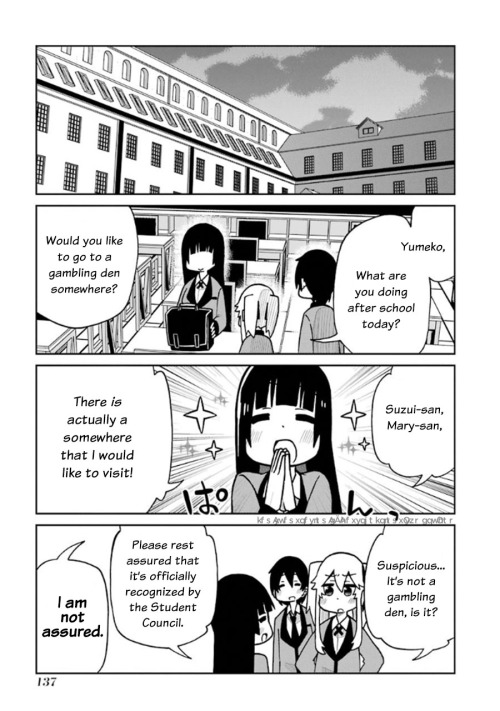 castleoflions:In Ep. 122 from Kakegurui Kari vol. 5, Yumeko, Mary, and Suzui go to a bar with an mat