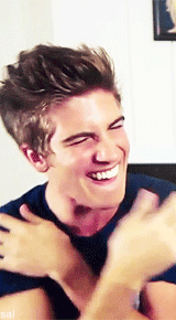 joeygraceffa:superamazinglions:Joey Graceffa + laughingThrough humor, you can soften some of the wor