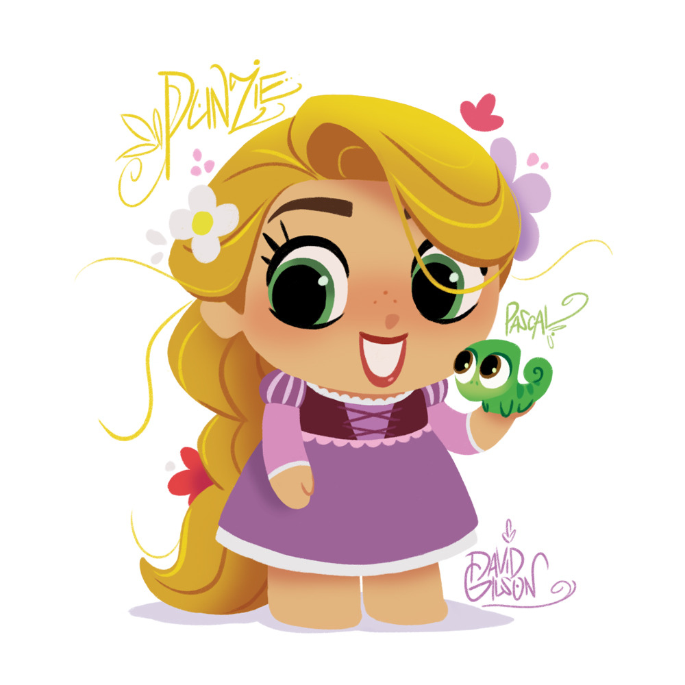 The Art Of David Gilson Fr Chibie Fanart De Raiponce Et Pascal Dans