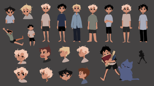 Character Design for my Gobelins pre production project. Leo is a peculiar kid who has been living o