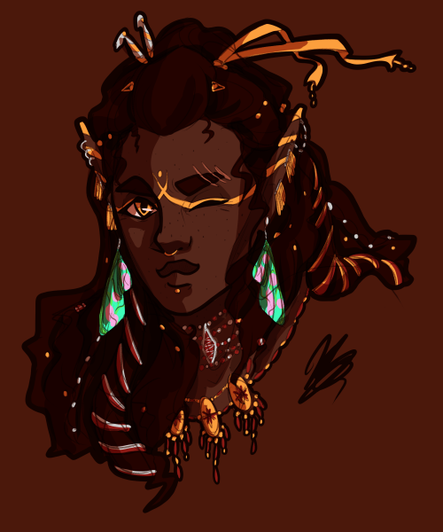 Another sketch of Mauro to satiate my need to put too much jewelry on elves