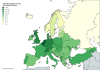 Population density in Europe