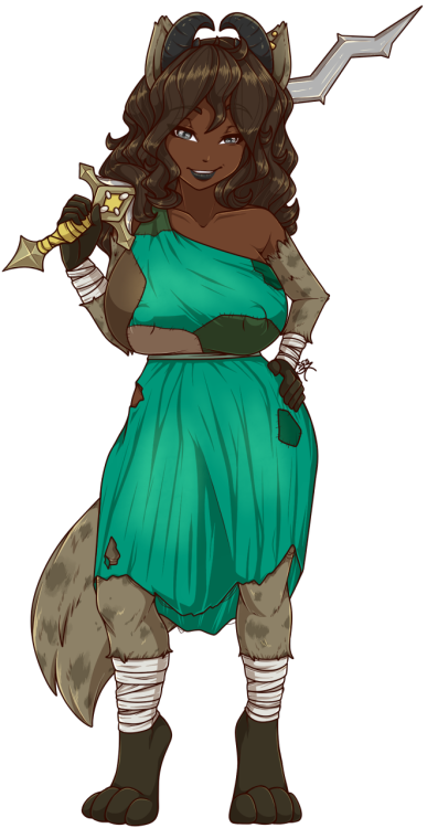 cheshirecatsmile37dump: Commission for Savin of his hyena babe for a CoC D&amp;D group, HyraNaki