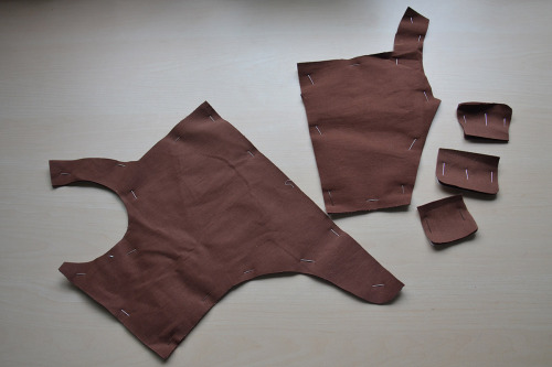 craftdiscoveries:doxiequeen1:  Making the base for my next project! I’m using a pattern from “Corsets and Crinolines” but I had to alter it a lot to fit me. I was originally going to make the foundation garment part of the kirtle but I don’t think