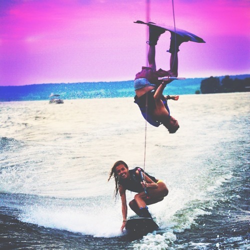 I miss wakeboarding SO much in winter time. Cutting through the soft, silky, yet hard surface of the