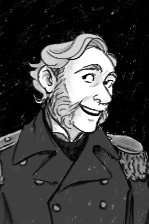 [Image description: Digital art. Very sketchy black-and-white portraits of Jopson, Bridgens, Hodgson