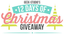 geek-studio:  Geek Studio’s 12 Days of Christmas Giveaway! It’s the most wonderful time of the year but everyone can always use more geeky cheer! This giveaway has TONS of prizes and will have 13 winners! Every prize includes the winner’s choice