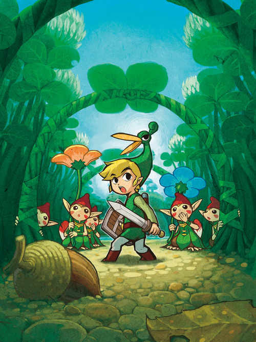 hyrule-obscura:Every full-detail promotional artwork from Minish Cap.
