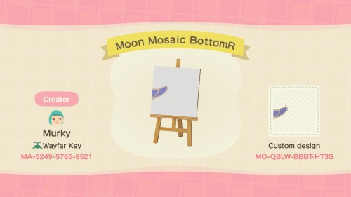 silver-tongues-blog:island-musings:Codes for my moon and paw print mosaics that were