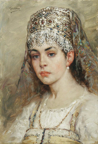 artist-kmakovsky:Boyaryshnya, 1880, Konstantin Makovsky