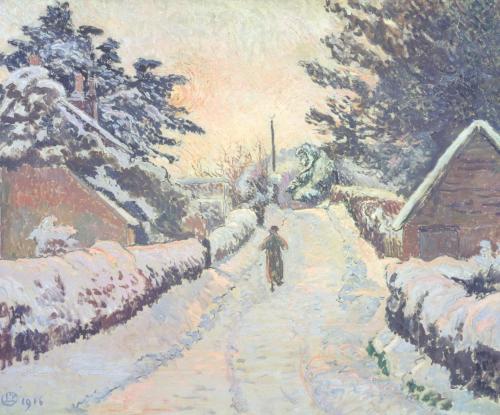 Lucien Pissarro, Ivy Cottage, Coldharbour: Sun and Snow 1916©  Tate Modern