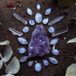 witchedways:  shoptheopaque:Rainbow moonstone,