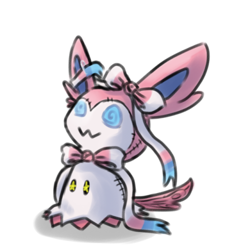 #700 - SylveonSearching for adoration, this Mimikyu has mimicked Sylveon’s cute looks in the hopes t