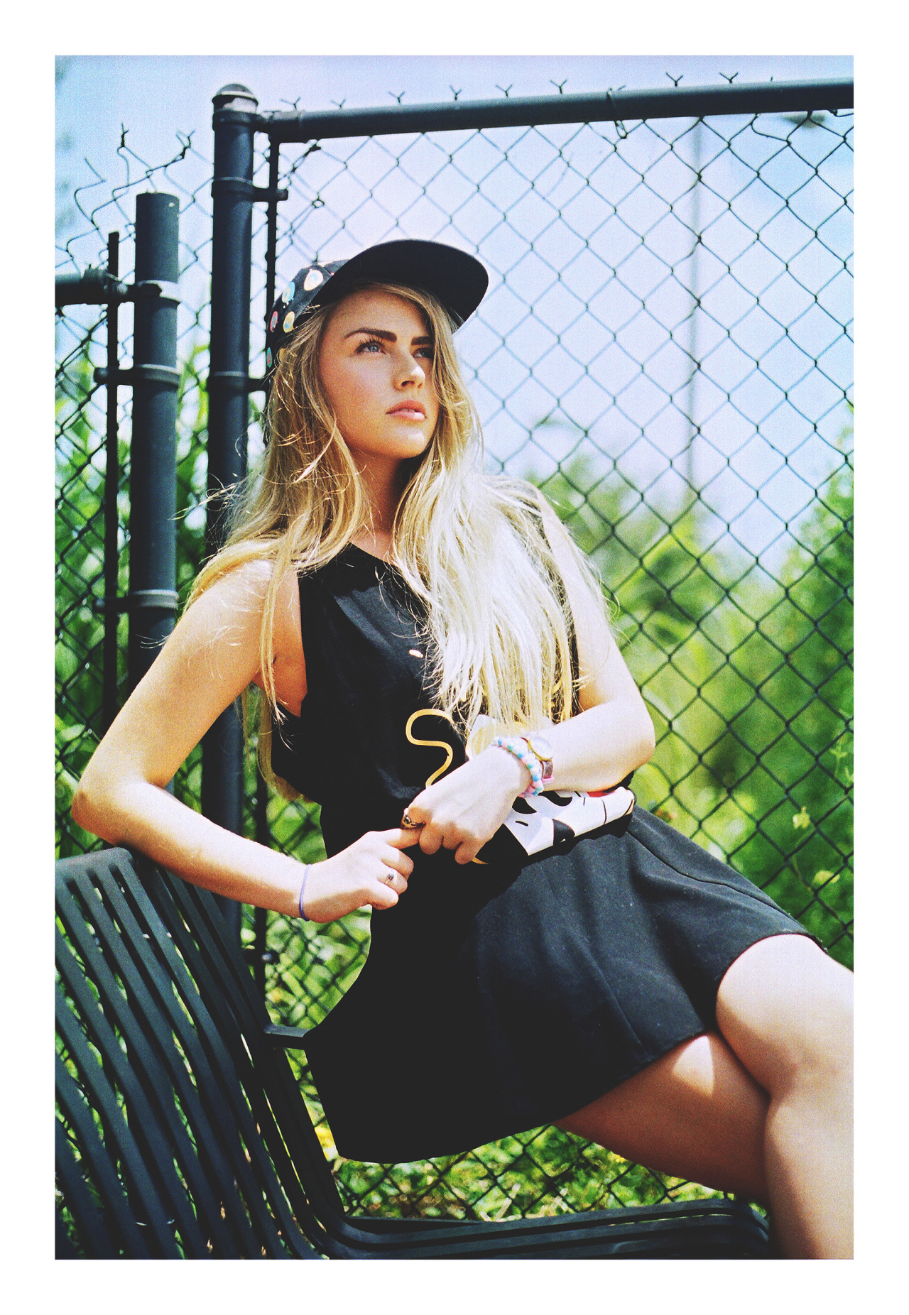 thecolourcollective:  E l o i s e Chillin’ out by a railway in Miami!wearing the