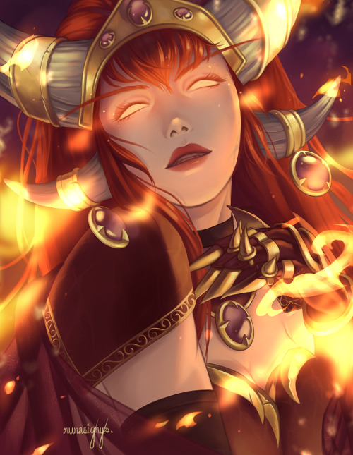 [ FANART ] Alexstrasza, World of Warcraft.Este es el fanart que di el último Giveaway en Facebook, r