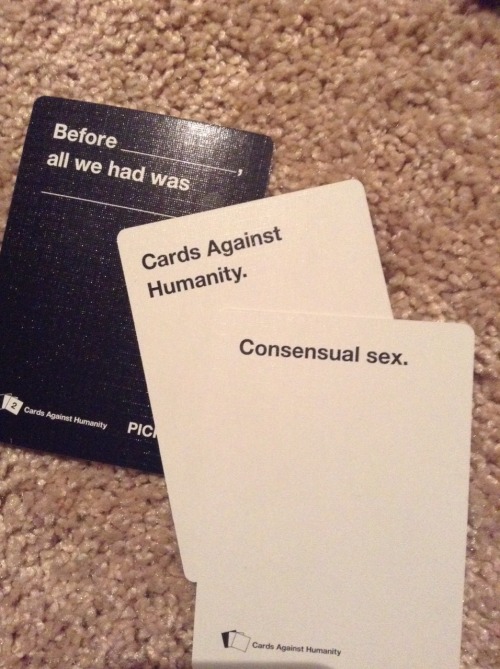 subzerocandle:  Highlights from my first time playing Cards Against Humanity with Rachel food-fandoms-and-shit yesterday