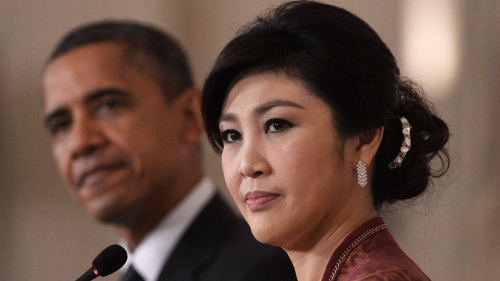 Amid protests, embattled Thai PM dissolves parliament UPDATE: Thailand’s prime minister, Yingl