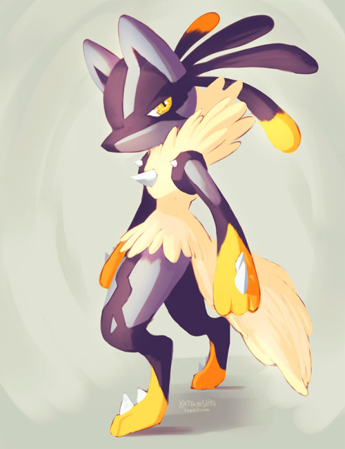 kattamslips:Never really cared for Lucario, but this kiddo right here is pretty cool???