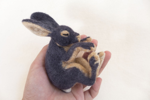 Belgian Hare Brooch available at my Etsy shopA blue bun!