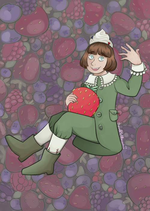 deadyetkawaii:Just a little lad that loves berries and cream