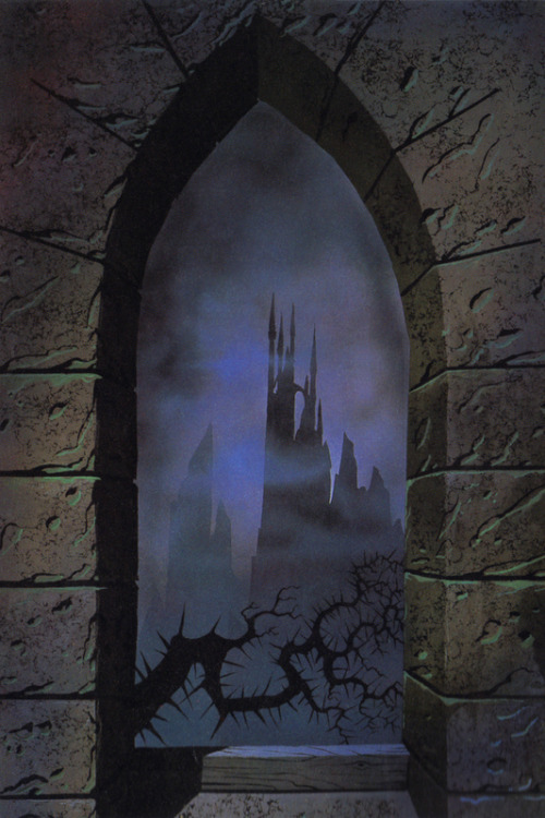 More concept art by Eyvind Earle for the Sleeping Beauty Castle Walk Through. Also included is the g