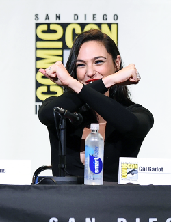 dcfilms:  Gal Gadot attends the Warner Bros. Presentation during Comic-Con International 2016 at San Diego Convention Center on July 23, 2016 in San Diego, California.