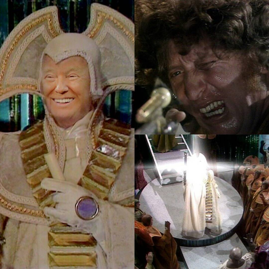 Happy #inauguration2017 to #drumpf  And also Happy Birthday to #doctorwho #fourthdoctor
