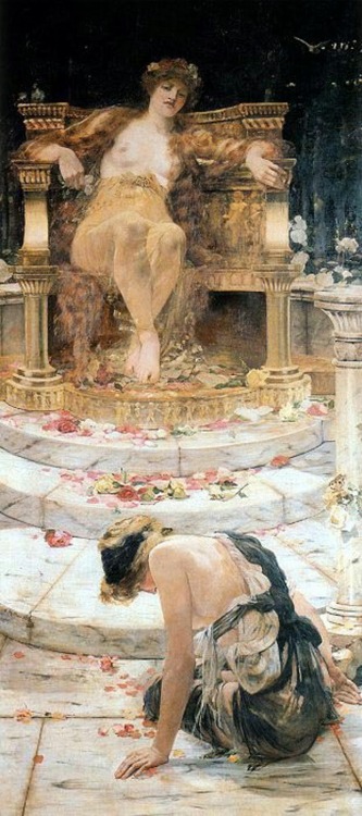 artbeautypaintings: Psyche at the throne of Venus - Edward Matthew Hale