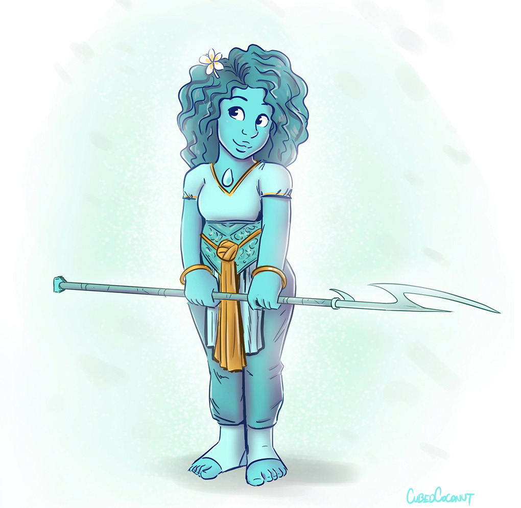 Meet Larimar, a gemsona commissioned by @goofyzachial! Such a cute character, thanks