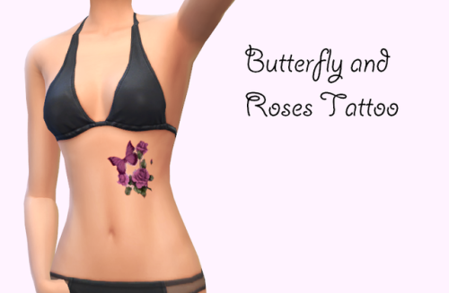 Butterfly and Roses TattooCustom thumbnails, male and female, BGC. Enabled for random.Download