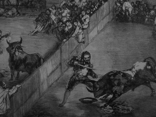 Detail, The Bulls of Bordeaux by Goya. September 2015.