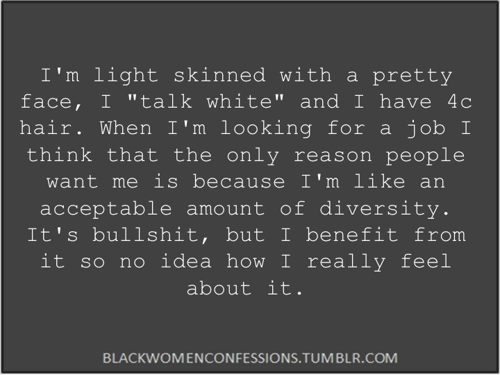 Porn photo Light Skin People: I don't have any privilege!