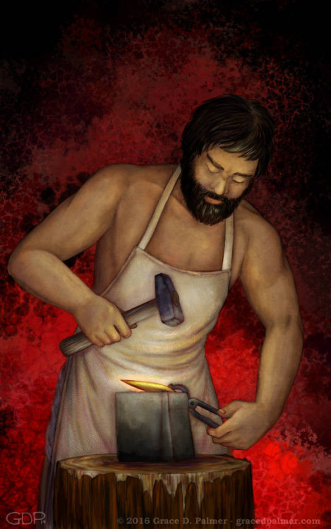 Hephaestus, Greek god of blacksmiths and craftsmenReposting an old one on request!