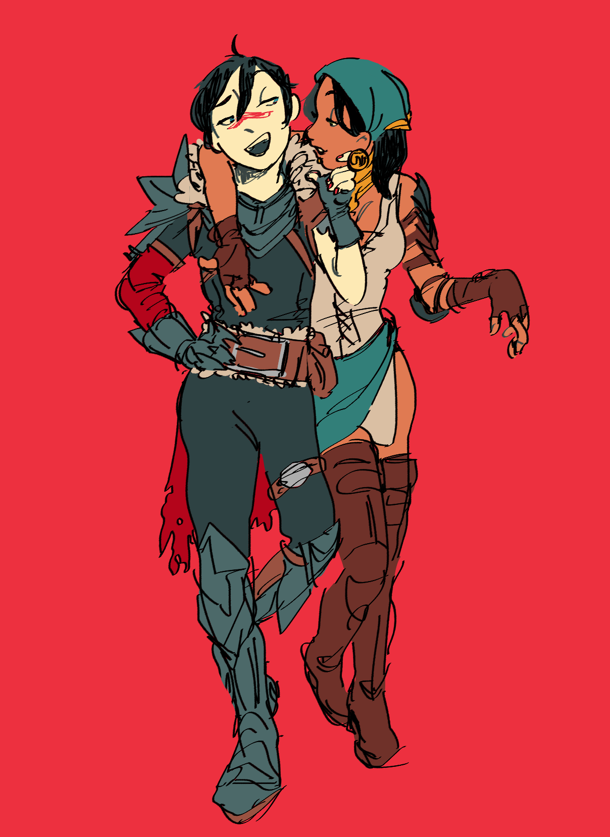 pkaykim:welcome to femslash february days 1-3, da2 edition