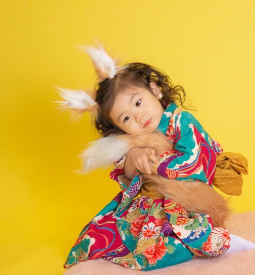 Far too cute shichigosan kitsune cub themed photoshoot (my heart