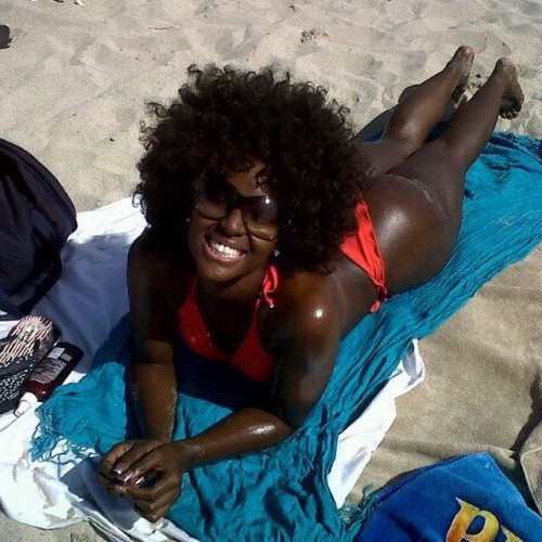 Melanin boo. when youre dark n beautiful n u love being in the sun to make yourself even more dark n