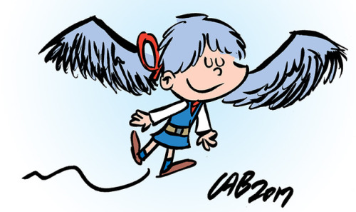 bakertoons: A drawing of @aivii-art‘s  Alba, done for today’s @charathon —&md