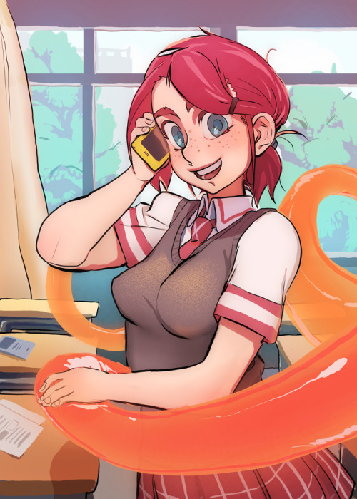 deliciousorangeart:  schoolgirlslovetentacles:  Schoolgirls Love Tentacles - Online Prerelease Party Schoolgirls Love Tentacles, the lavishly illustrated card game of cuddly cephalopods and the ladies who love them; is officially being released this Decem