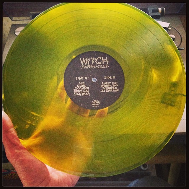 hi-fi-vinyl:  Witch “Paralyzed” swamp green @outer_battery_records exclusive.