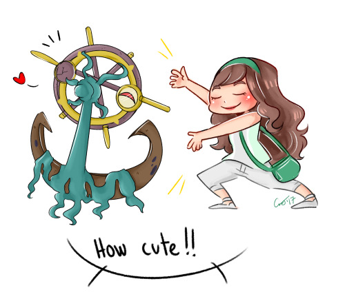 lucareeo:  Okay listen… I love dhelmise and its my favorite pokemon of the gen and I want it to get more love my dhelmise’s name is delilah and they’re an absolute sweeetheart and my first TANK TBH  SLAMS HANDS ON TABLE give dhelmise more LOVE!!!