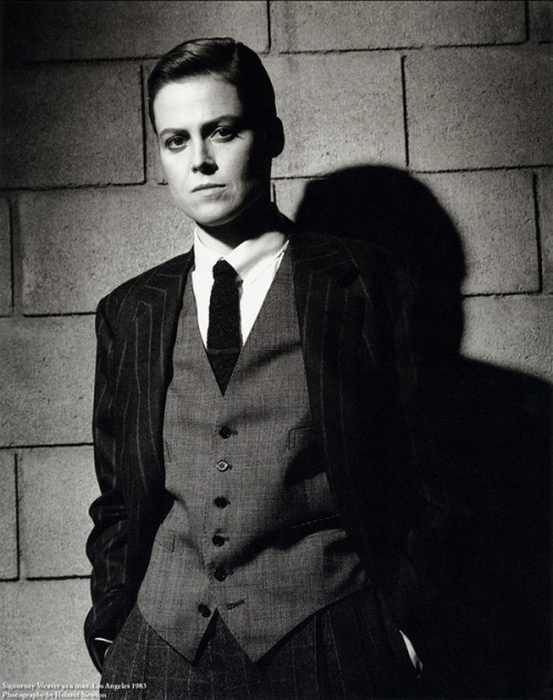 monkeysaysficus: Sigourney Weaver, photographed by Helmut Newton. Helmut was very good to Sigourney