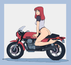 unseriousguy: Butts on bikes part 2, motorized edition. ;9