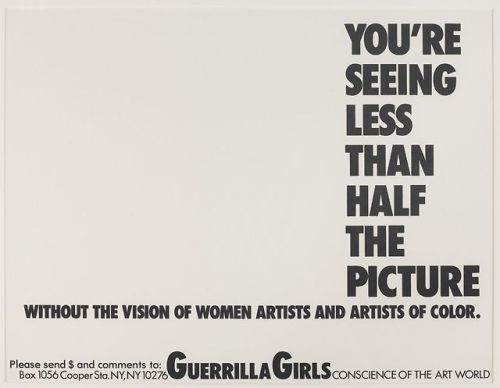 brooklynmuseum - Drawing its title from a 1989 Guerrilla Girls...